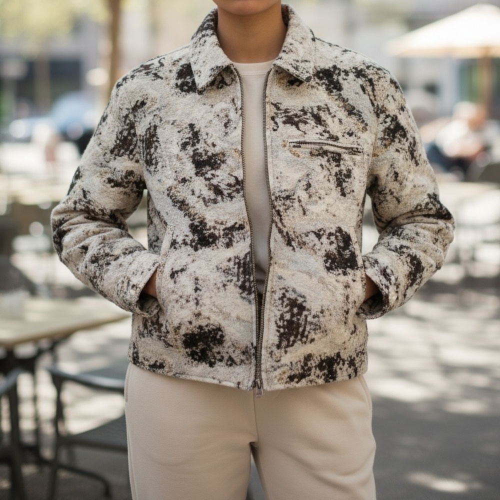 Zara Men’s Textured Jacquard Jacket - Picture 3 of 12